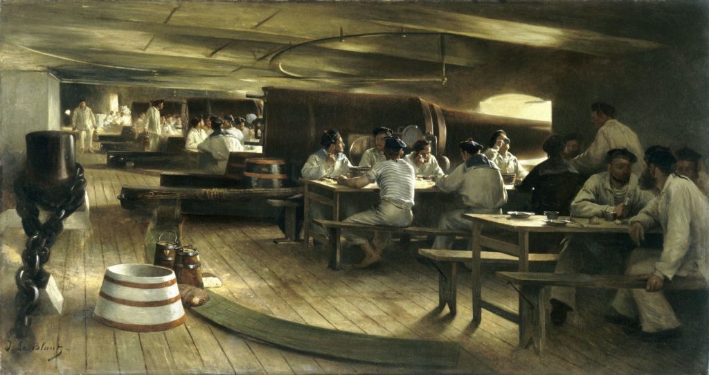 navire de guerre, équipage, base de Cherbourg