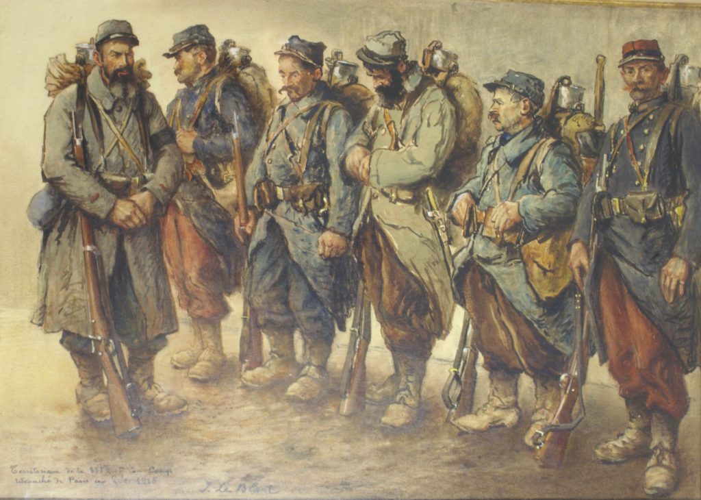 On les appelait les « pépères ». Les soldats des régiments territoriaux sont les plus âgés engagés dans le conflit. Affectés aux travaux annexes, soit disant tranquilles. Ils sont par la force des choses aussi amenés à combattre. Ils payent un lourd tribut.